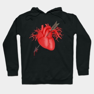 Anatomical Heart and Bloody Arrow, Valentine's Day Hoodie